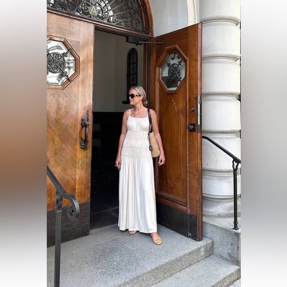 Na-Kd rouched maxi dress